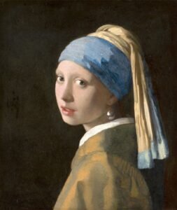 Het meisje met de parel van Vermeer. 